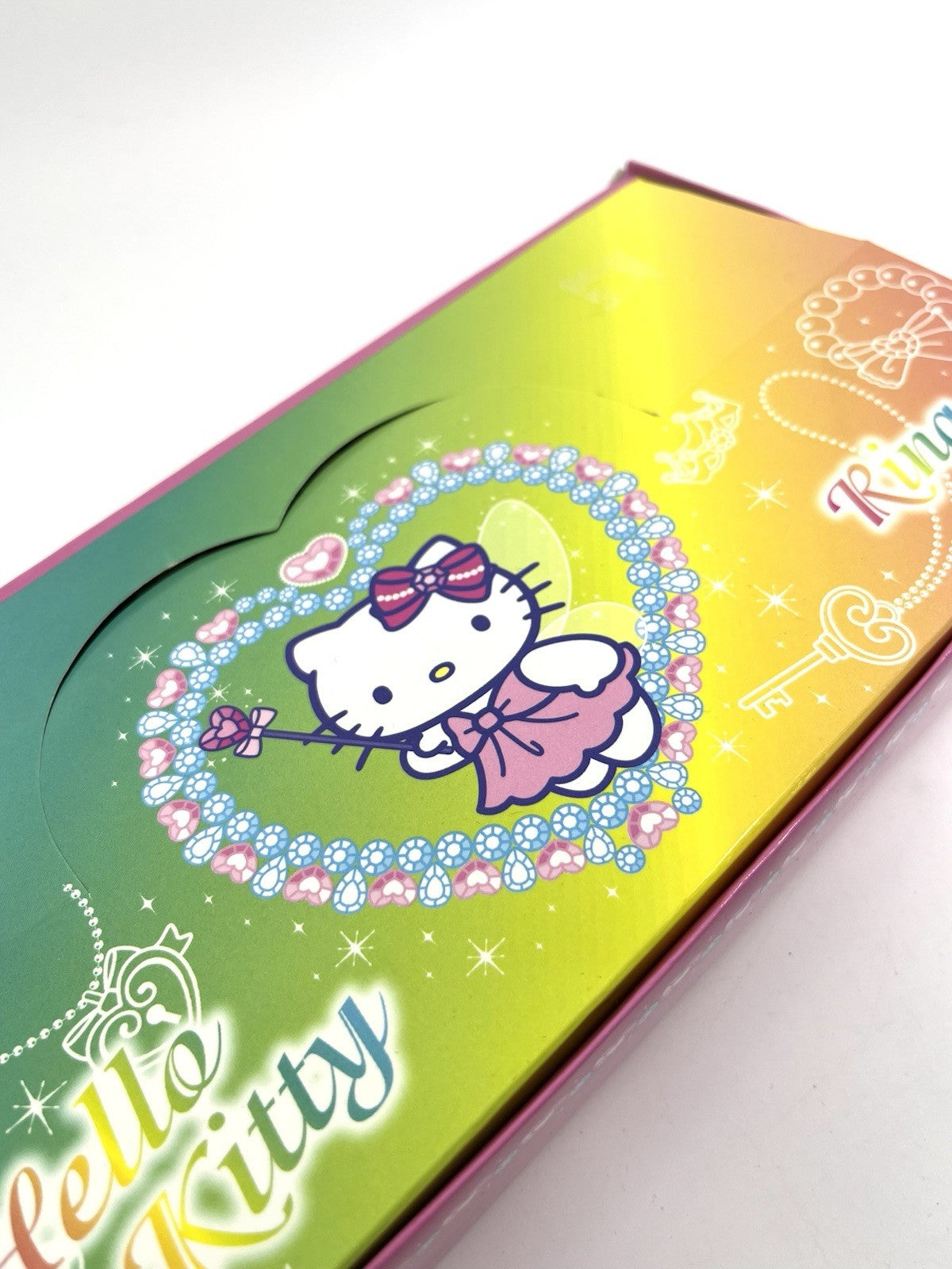2011 Sanrio Hello Kitty Ring w/ Pink Gem Charm – Rare Vintage Adjustable