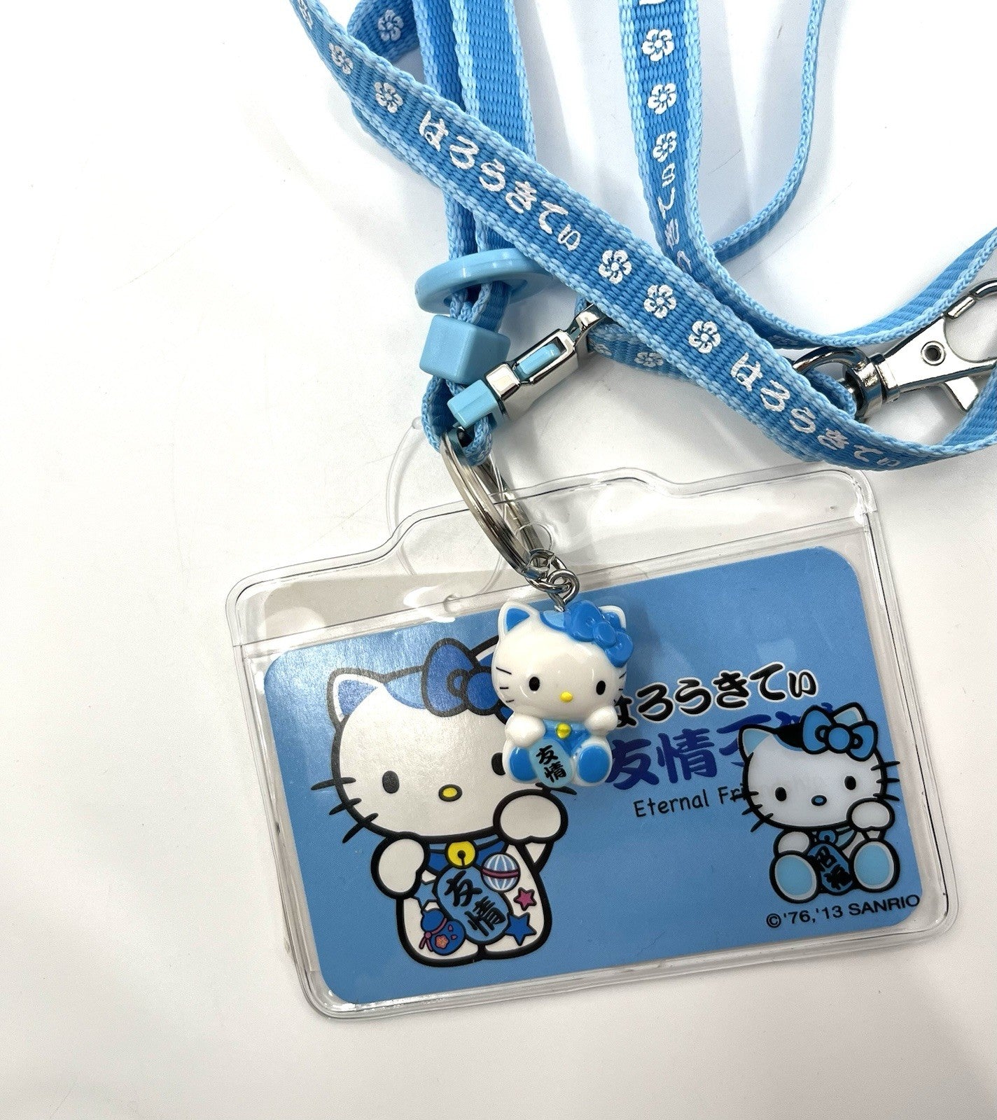 NEW Sanrio Hello Kitty Lanyard 2013 Eternal Friendship ID Holder Japan