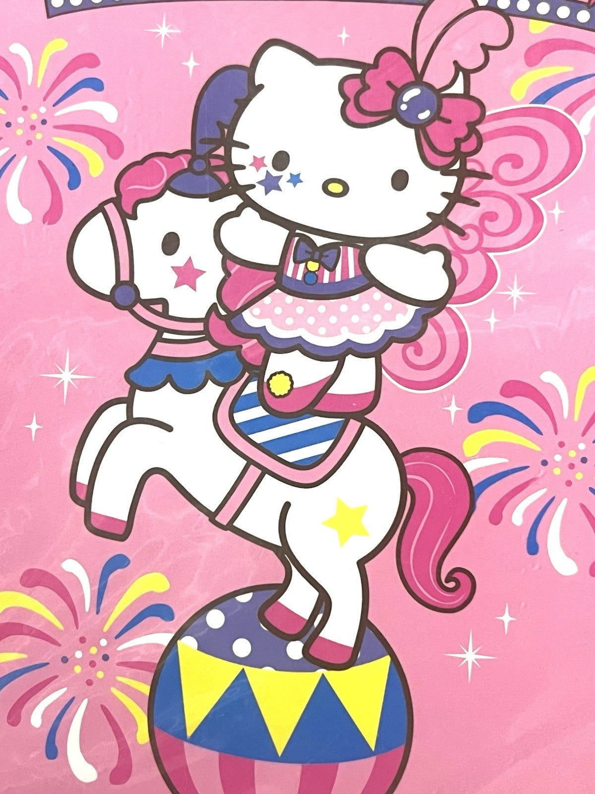 Hello Kitty Blanket 2014 – Brand New Sealed, 56”x39” – Cute Circus Design