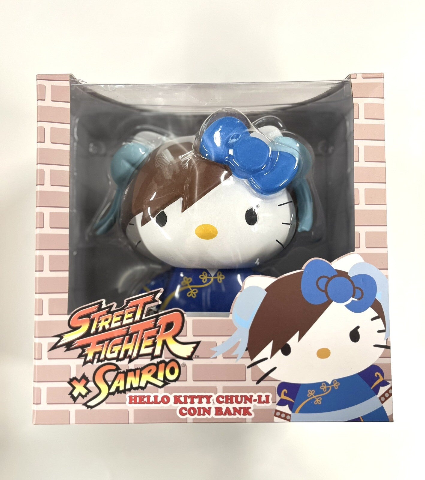 Street Fighter xHello Kitty 40th B 10" Coin Bank Capcom Toynami 2014, New