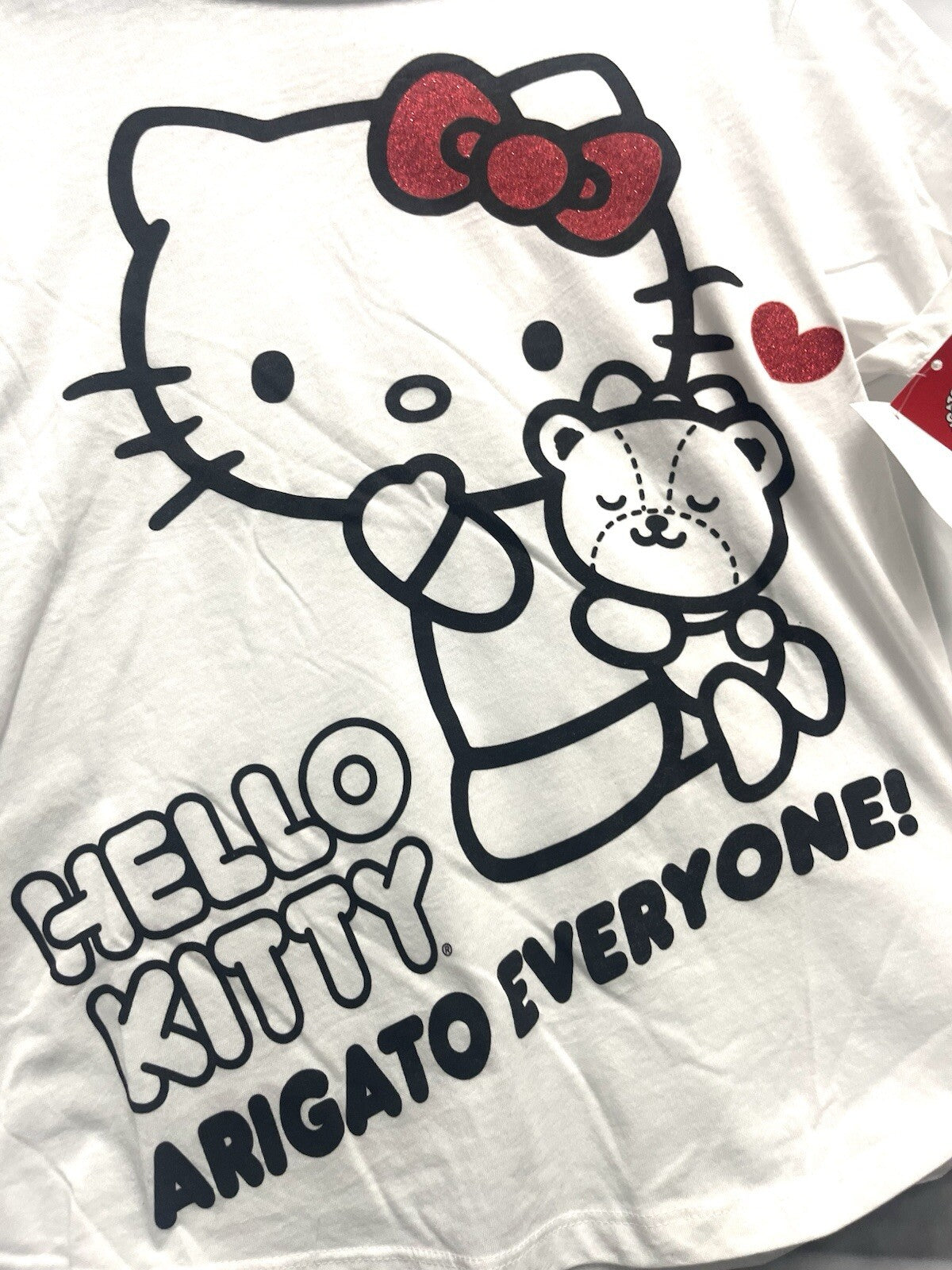 Hello kitty 40th Aniv  Sanrio characters Kawaii Wht Shoulder  NEW W/tag M