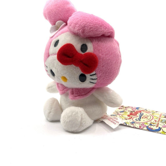 Sanrio 50th Anniv Hello Kitty in My Melody Costume 6” Plush 2010 w/ Tag
