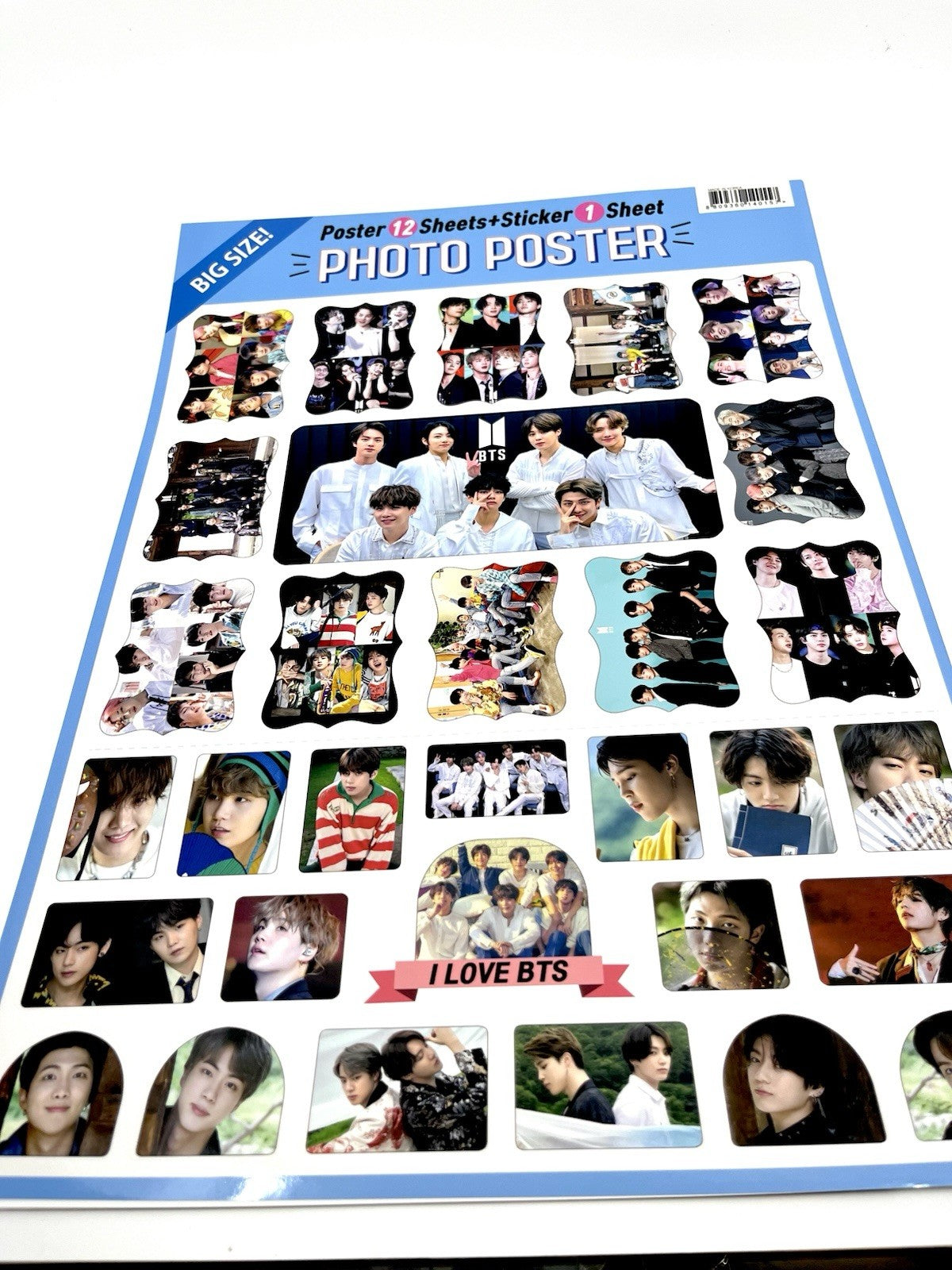 BTS Poster Set 12 Poster And One Sticker Sheet. 16.5in X 12in K-pop Color Poster