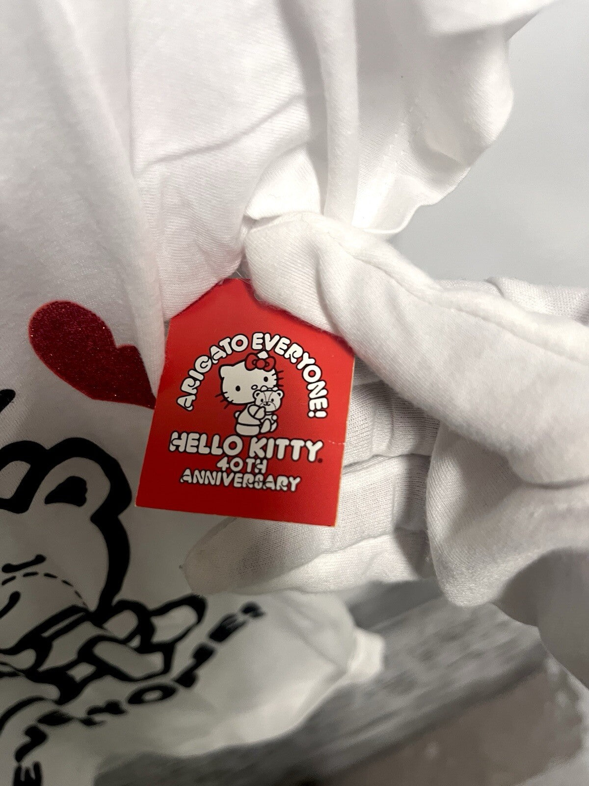 Hello kitty 40th Aniv  Sanrio characters Kawaii Wht Shoulder  NEW W/tag M