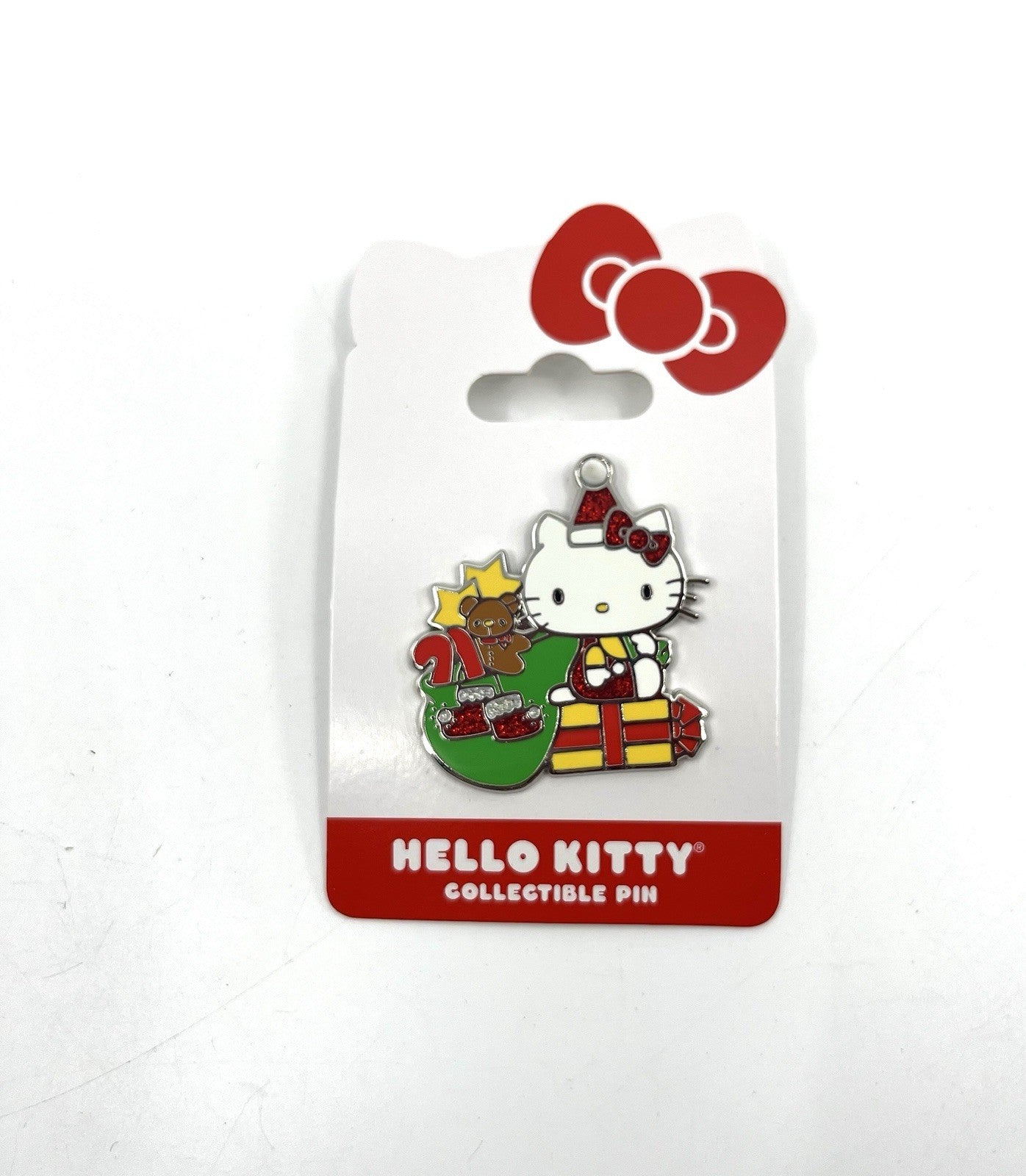 Hello Kitty Christmas Pin 2013 Sanrio x Pin USA New on Card Collector Grade
