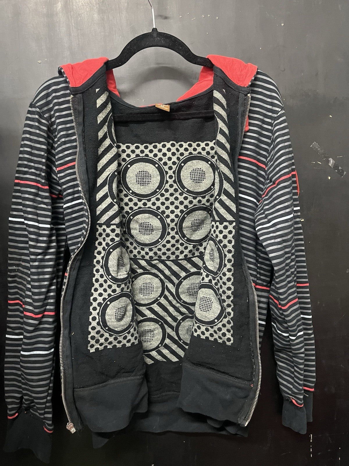 Paul Frank DJ /speakers Zip-up Hoodie Men medium 2008