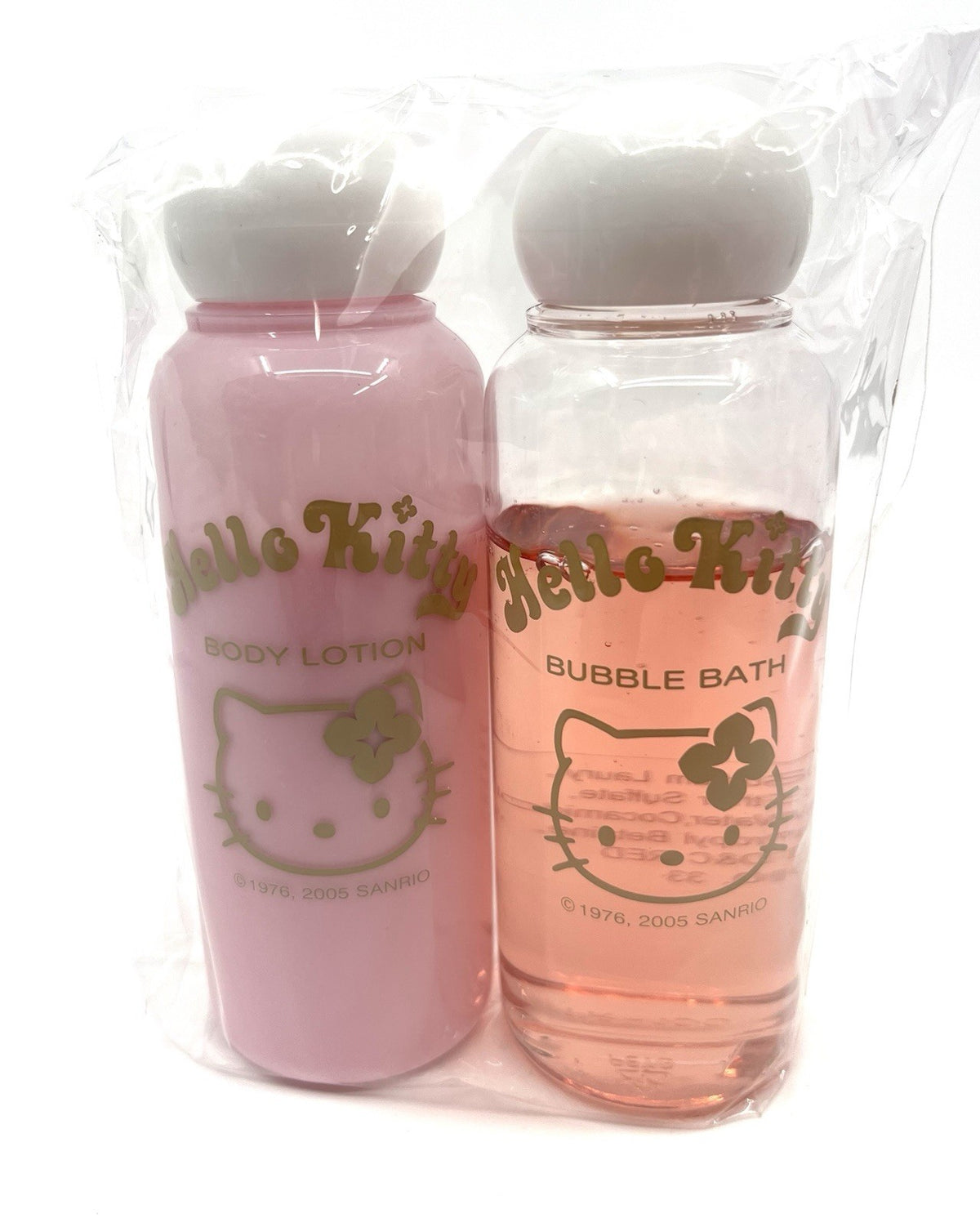 Vintage 2005 Hello Kitty Sanrio Gift Set Flip Flops Loofah Brush Lotion Display