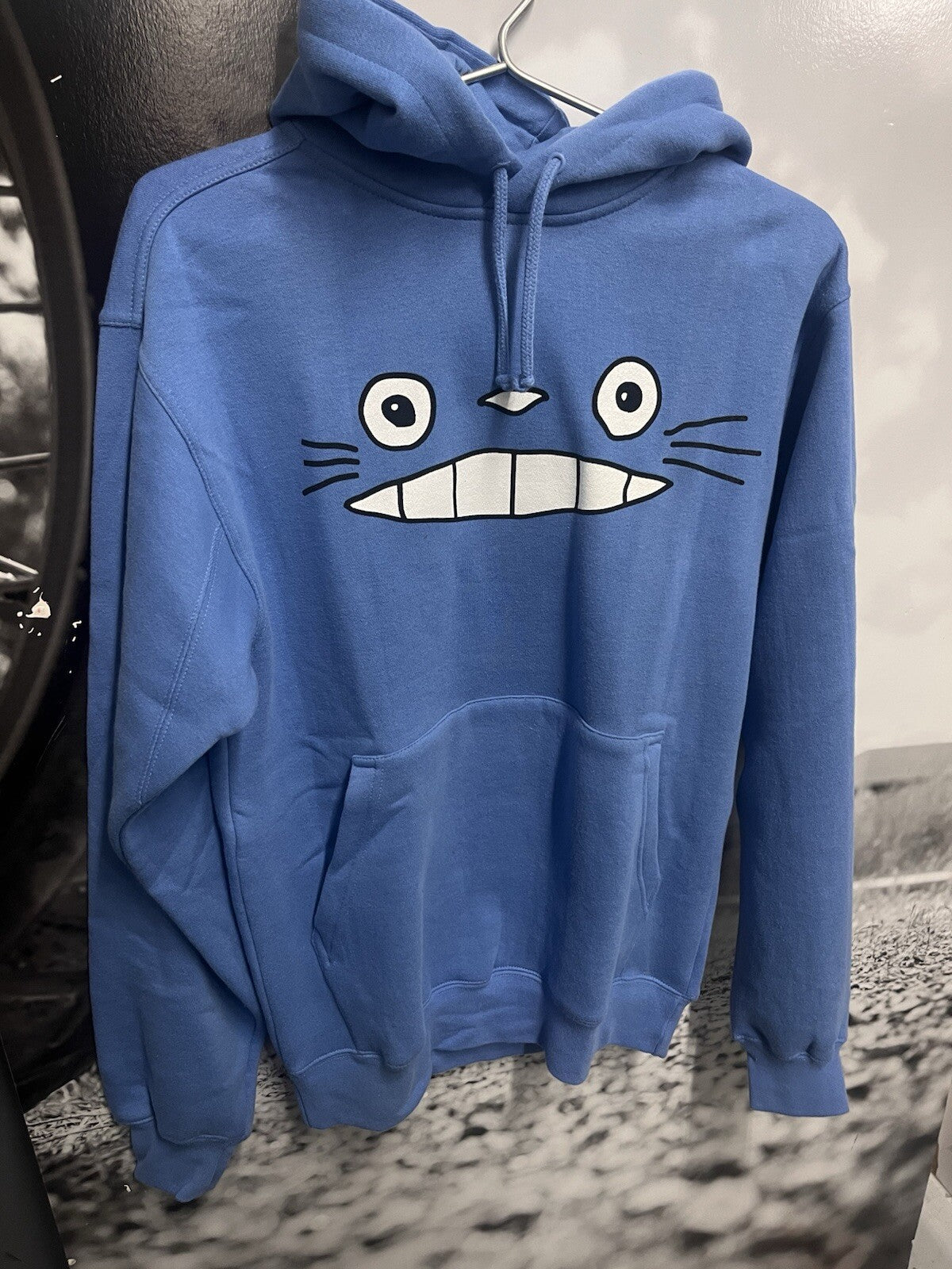 Totoro Face Cute Ghibli Anime Pullover Hoodie Sweater Custom Print My Neighbor