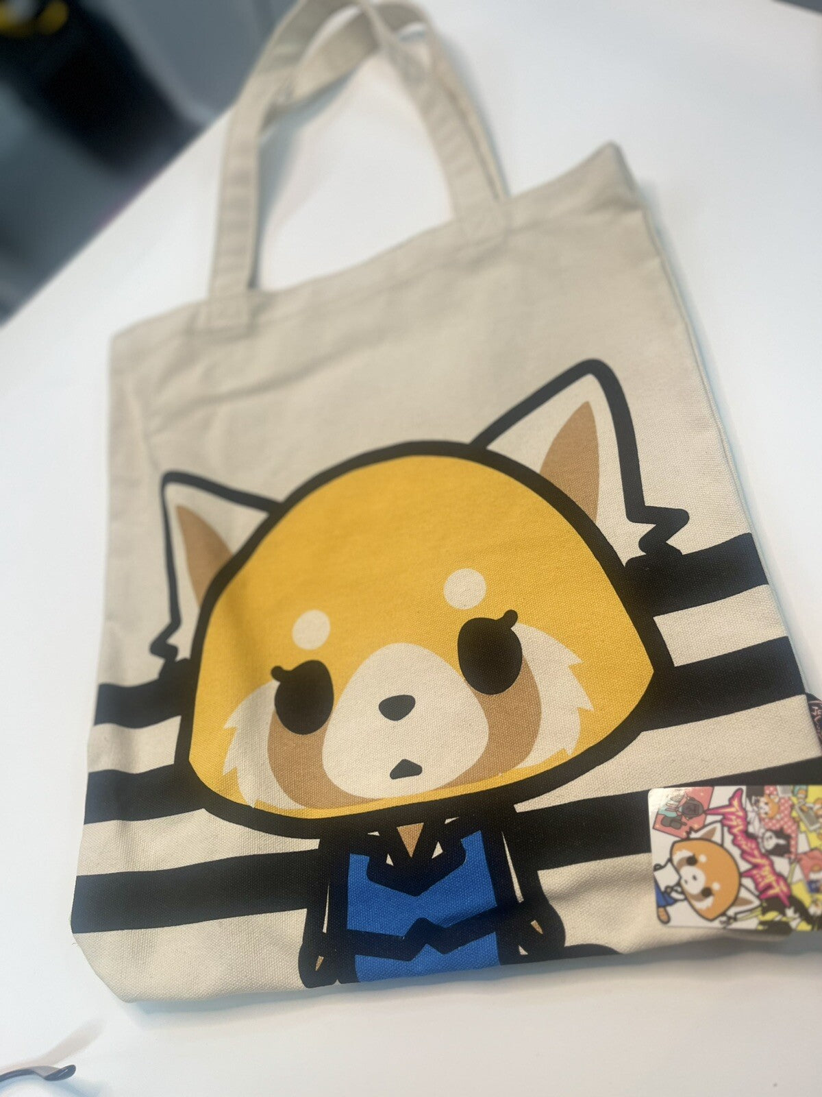 Aggretsuko Large Tote Bag/ 15” X 13”. Brand New W/ Tag