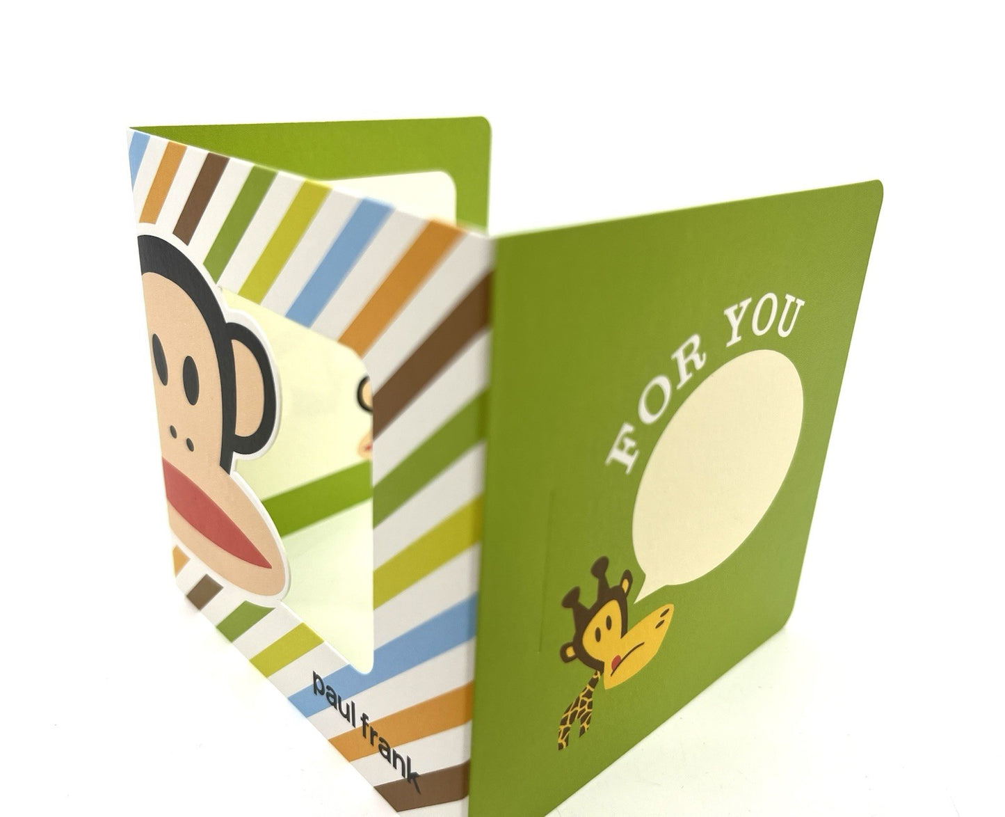 Paul Frank Trifold Greeting card 4” X 4”