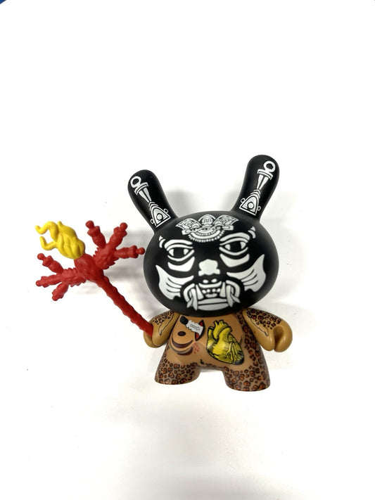 Kidrobot Dunny 2011 Azteca II 2 figure Black Xolotl by Izzie Ramirez Fatal
