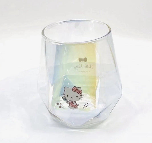 Sanrio HelloKitty  Glass Stemless Holographic Iridescent 300ml Sanrio Japan