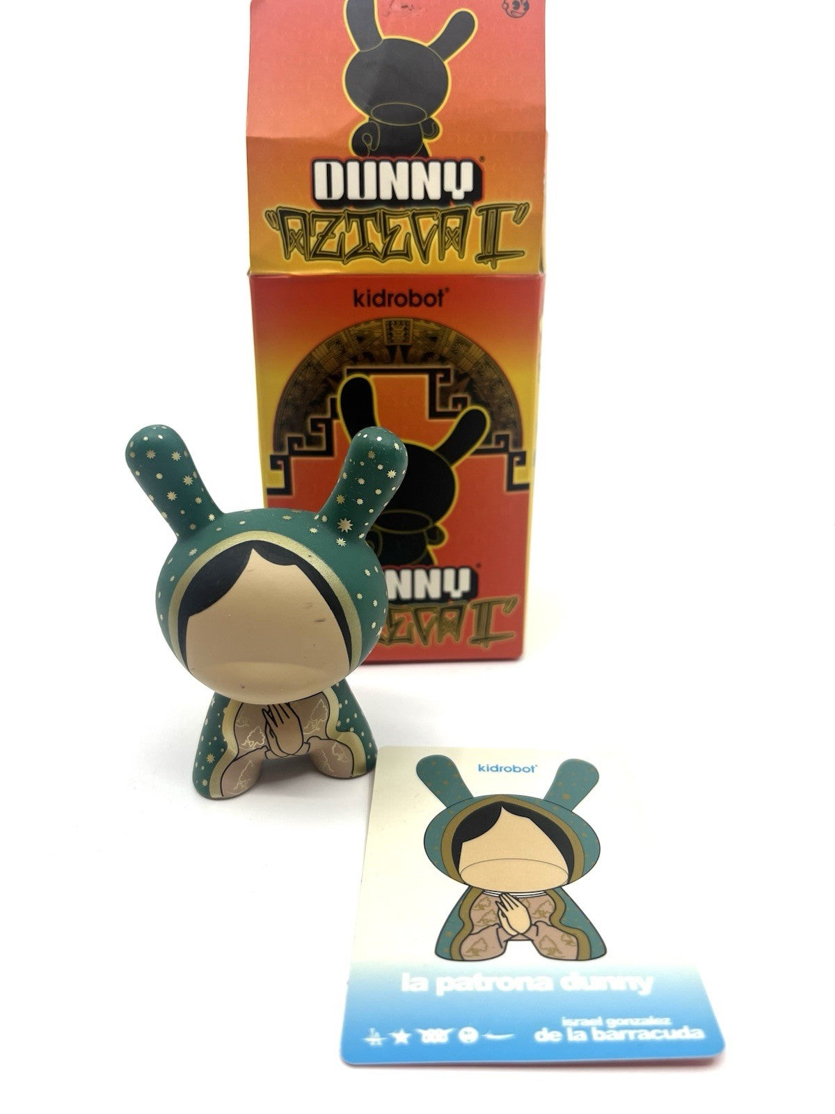 Kidrobot Dunny 3” Azteca Series 2 Miguel de la Barracuda Virgen w/ Box & Card!