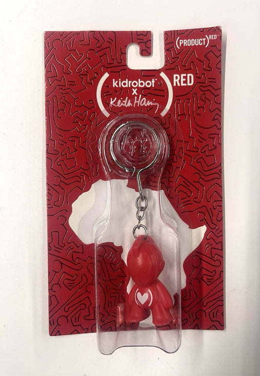 NEW Kidrobot X Keith Haring RED Keyring / keychain Product Red Key Chain Sealed
