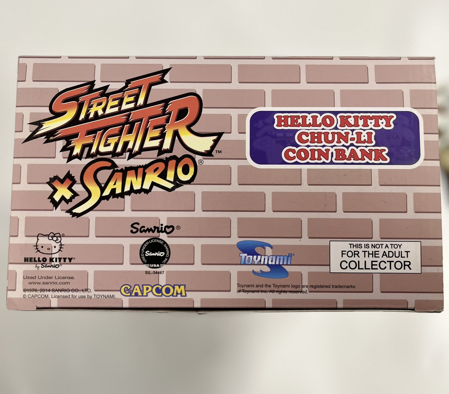 Street Fighter xHello Kitty 40th B 10" Coin Bank Capcom Toynami 2014, New