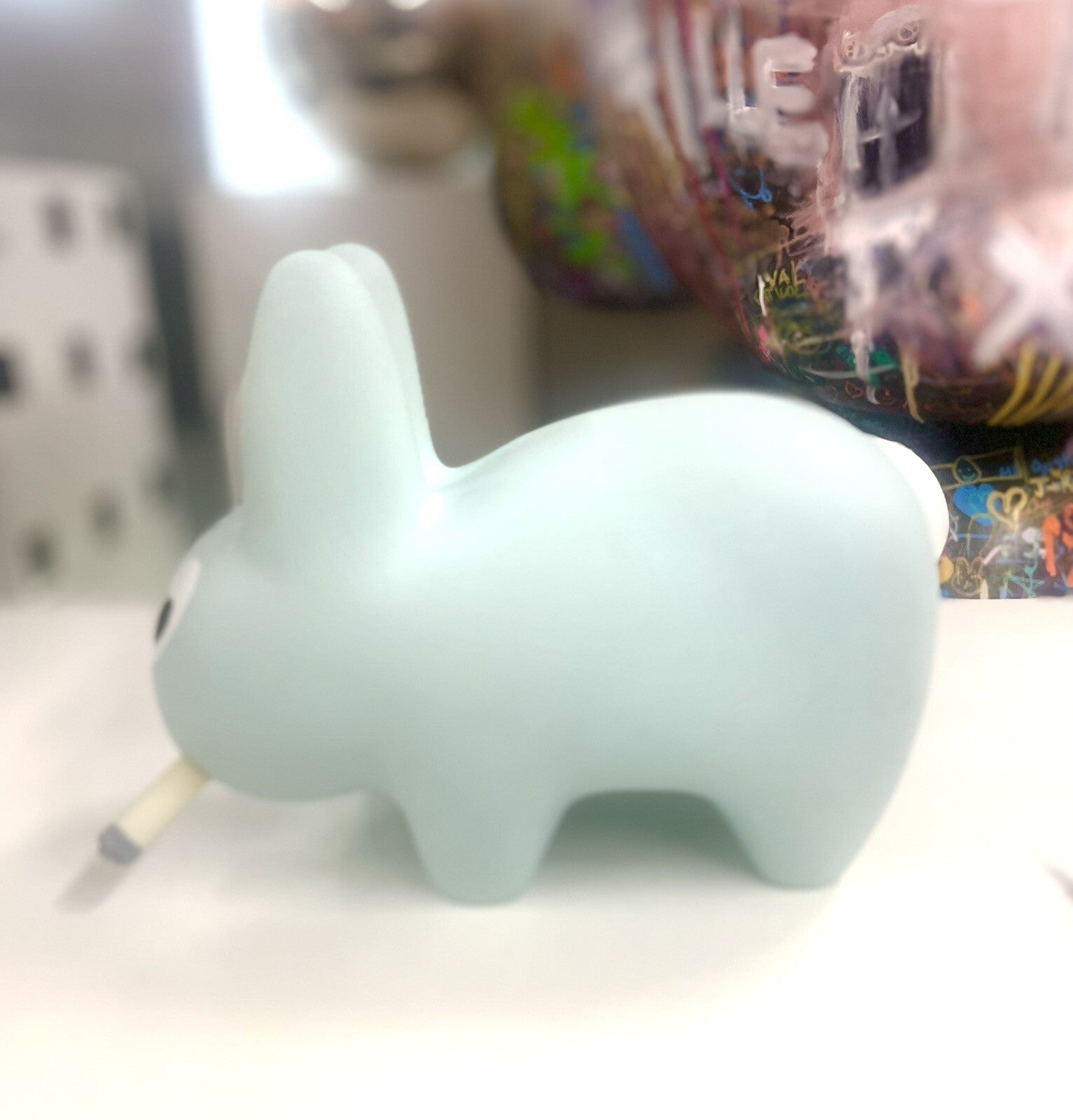 Frank Kozik SIGNED 2005 Kidrobot 10" Powder Blue Labbit LE500. AUTOGRAPHED NIB