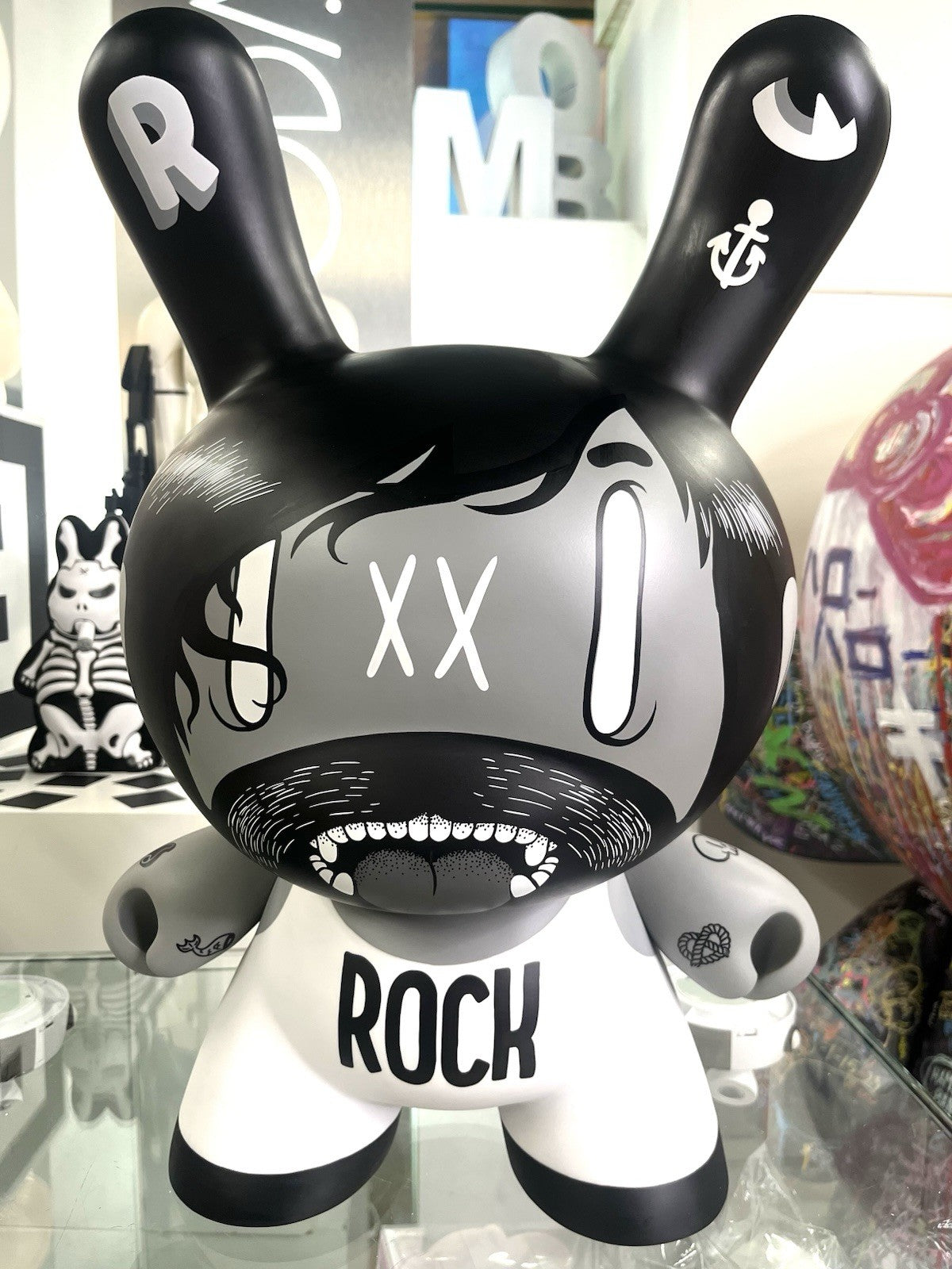 Kidrobot Dunny 20” Le Dead Plastique Rock Roll By Mcbess Limited Edition 300