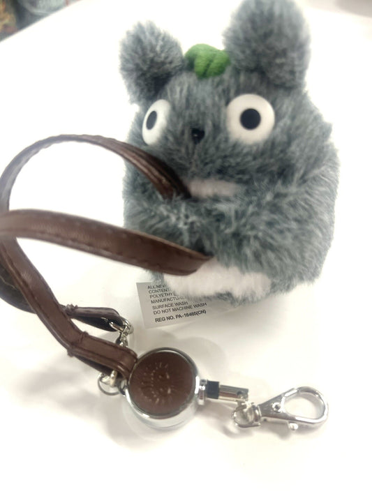 My Neighbor Totoro Retractable Reel Keychain 3.5" Plush Charm,  New