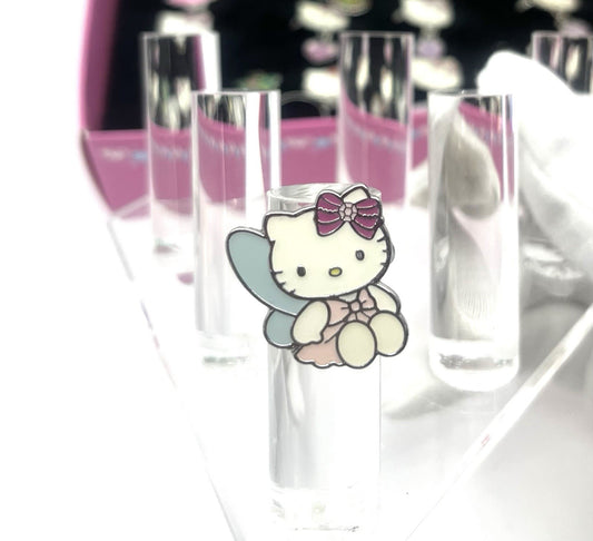 2011 Sanrio Hello Kitty Fairy Ring Blue Wings Pink Dress Adjustable Rare VTG