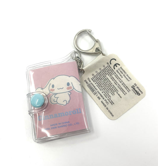 Sanrio Cinnamoroll Mini Binder Keychain 2008 PVC Book Charm MOC Vintage Rare