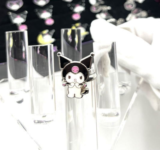 Vintage 2010 Sanrio Kuromi Adjustable Ring Nakajima USA Rare Kawaii Y2K