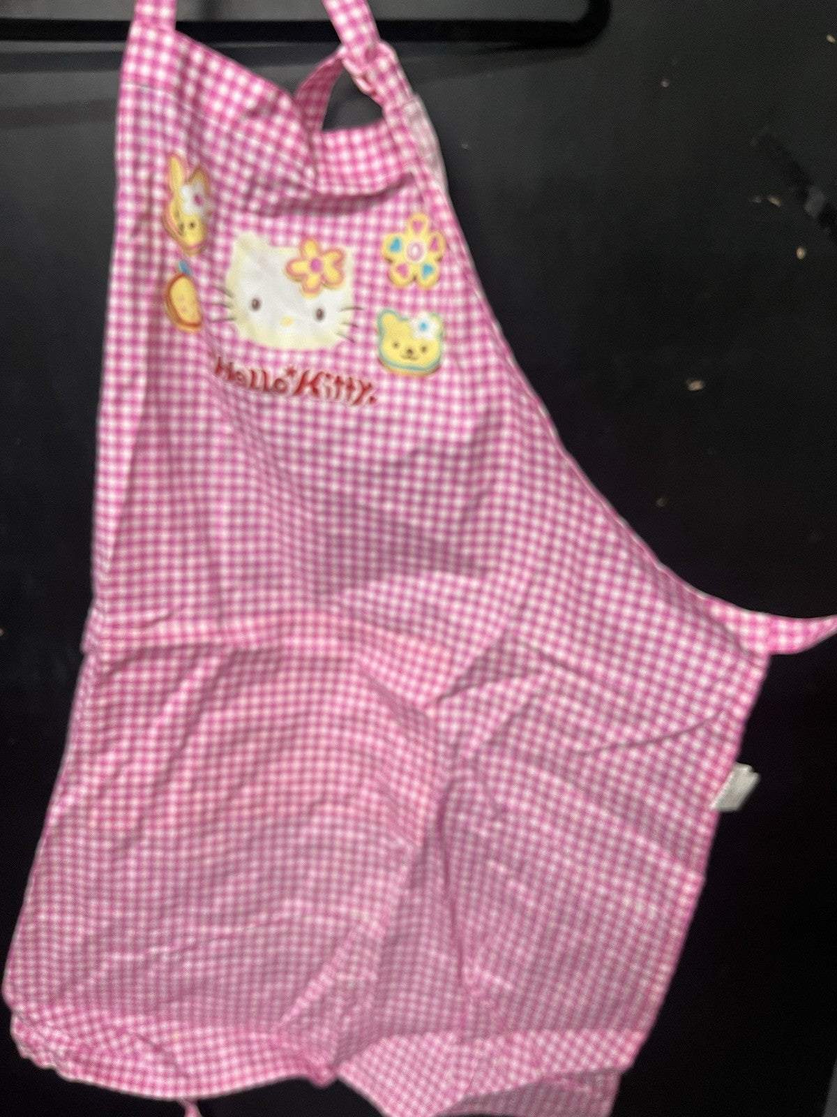 Sanrio HELLO KITTY Pink & White Apron 2004 Made in Japan NEW