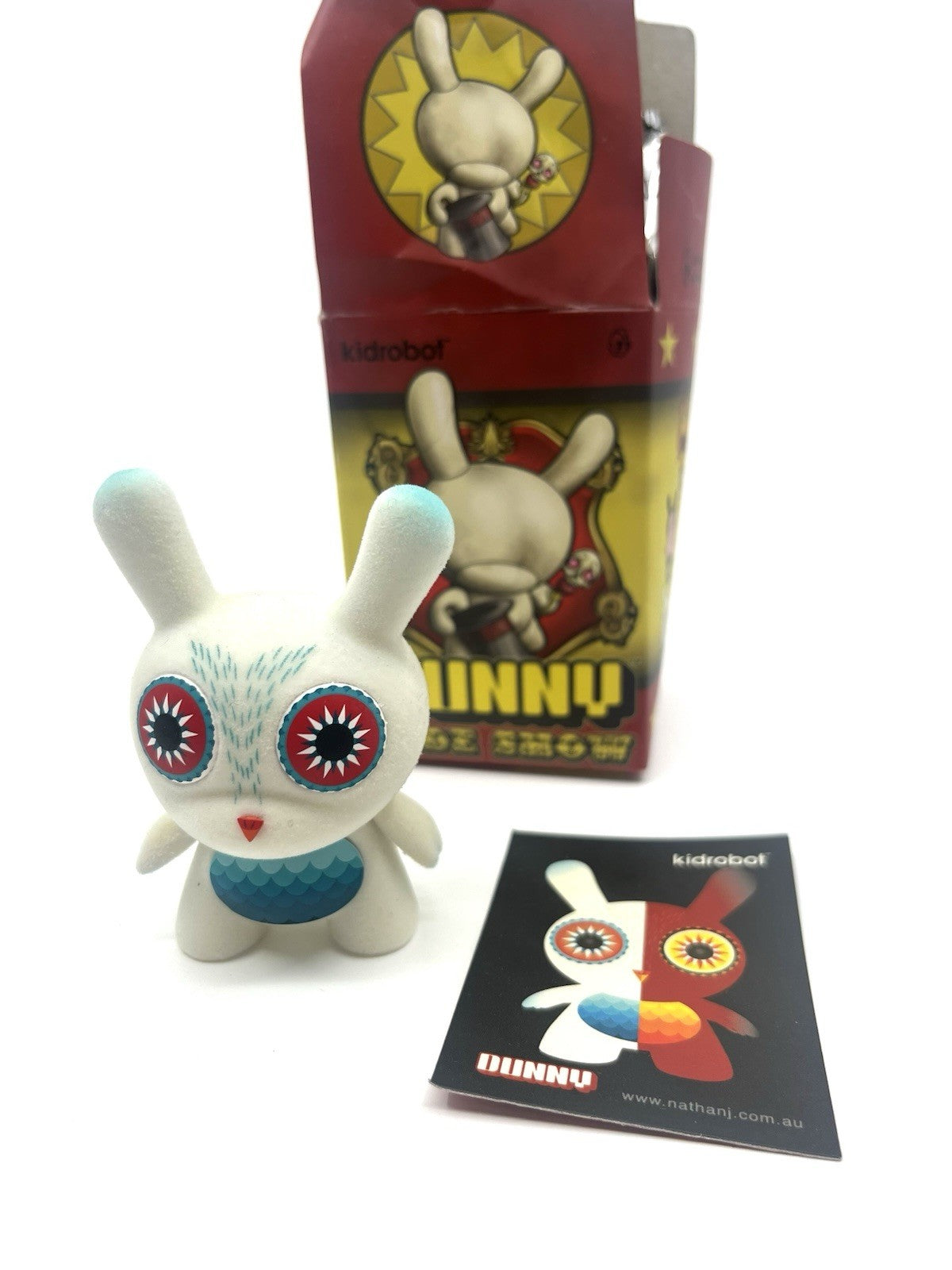 Kidrobot Dunny 2013 Sideshow - Dievas White by Nathan Jurevicius 3" vinyl figure