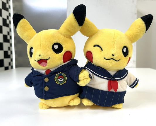 Pokémon Monthly Pair Pikachu April 2016 School Uniform Plush Japan BNWT