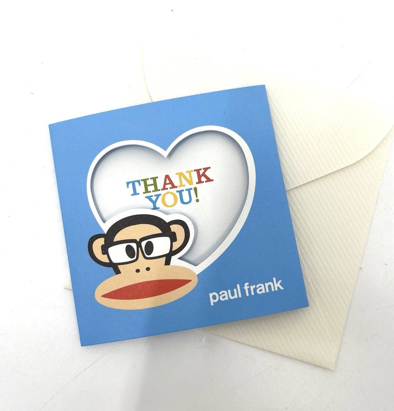Paul Frank Trifold Greeting card 4” X 4”