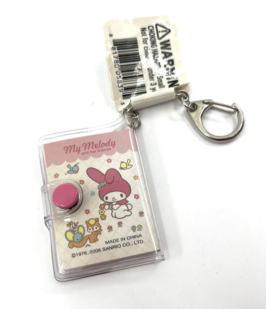 Sanrio Hello Kitty Mini Binder Keychain 2008 Vintage PVC Book New w/ Tag
