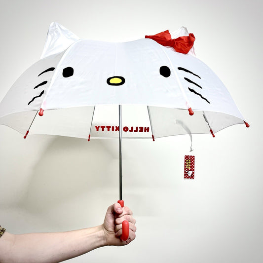 Hello Kitty Kids Umbrella 2013 Japan 47cm Sanrio Dome Red Bow Ears NWT