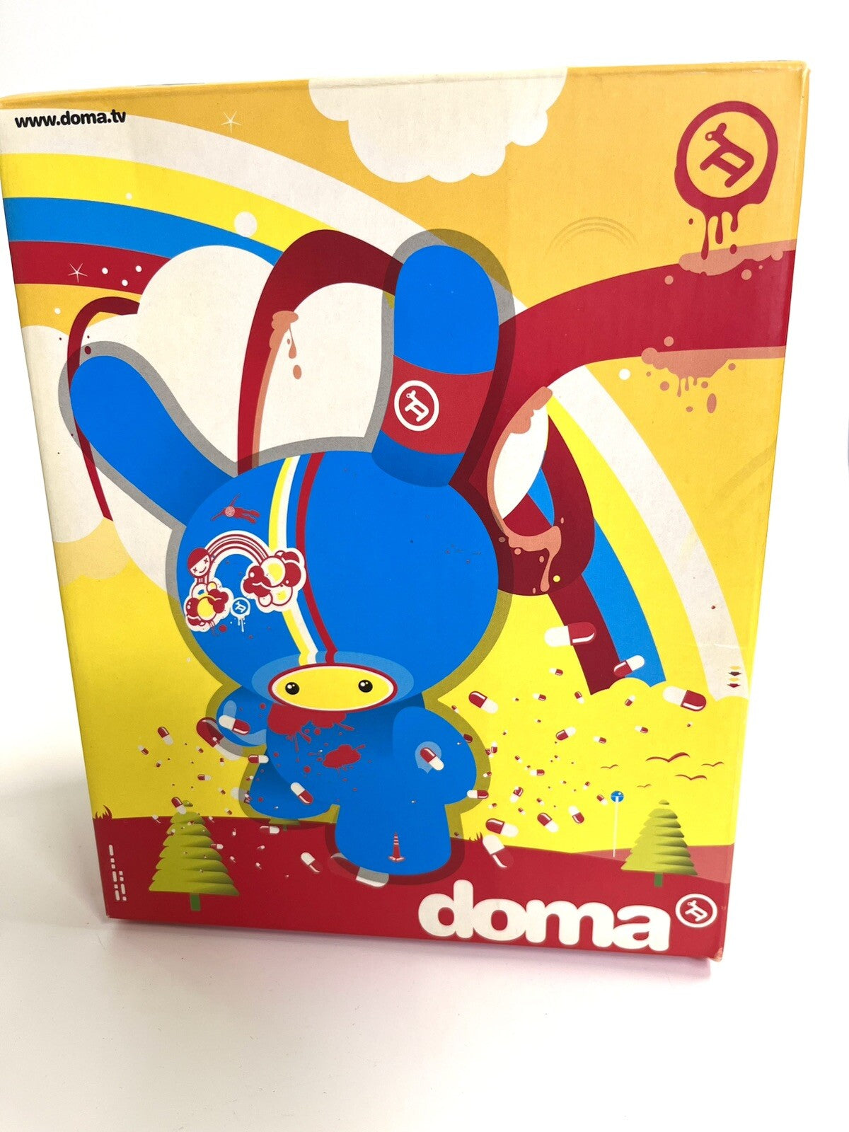 Kidrobot 8" Blue Doma Dunny 2005 Vinyl Figure