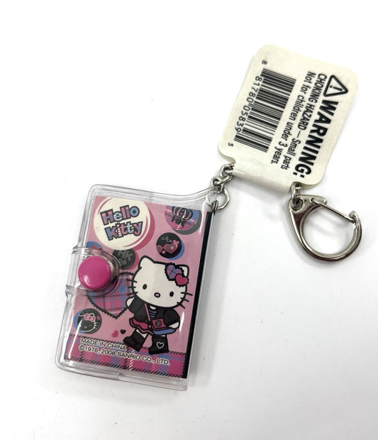 Sanrio Hello Kitty Mini Binder Keychain 2008 Vintage PVC Book New w/ Tag