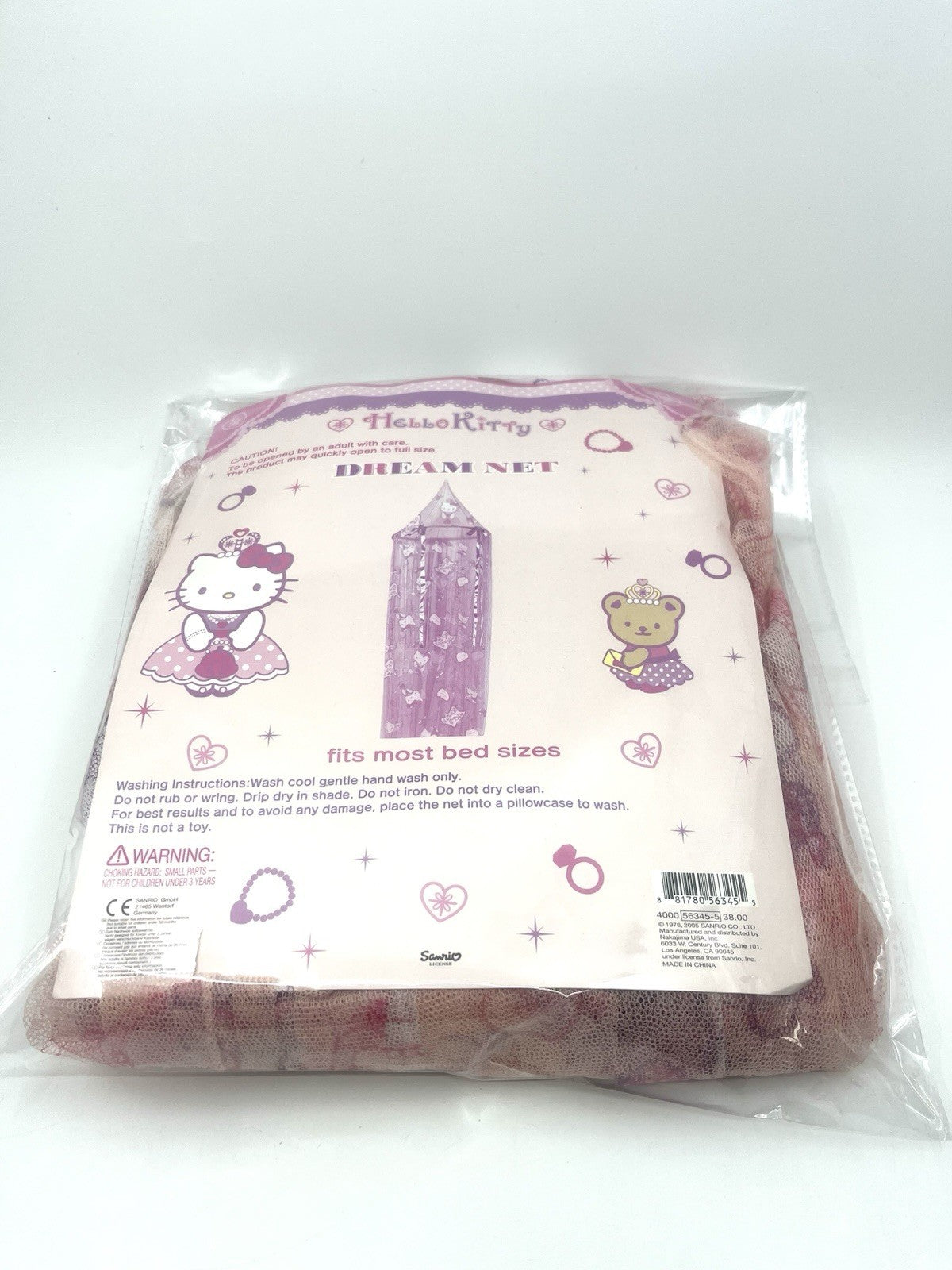 2005 Sanrio Hello Kitty Dream Net Bed Canopy NWT Pink Princess Room Decor Rare