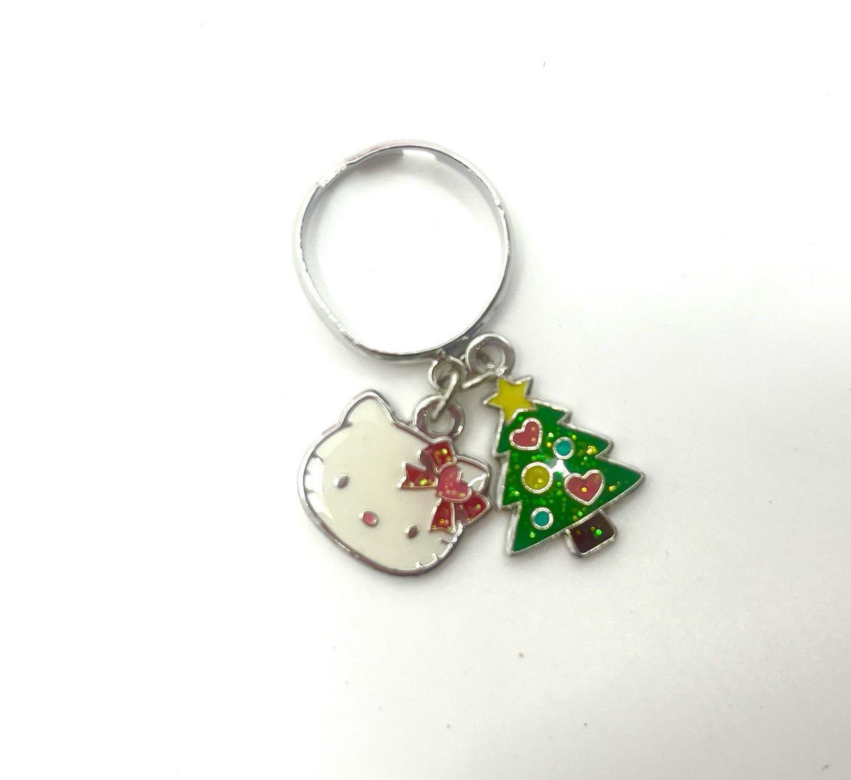 2010 Sanrio Hello Kitty Adjustable Ring w/ Charm – Rare Vintage Jewelry