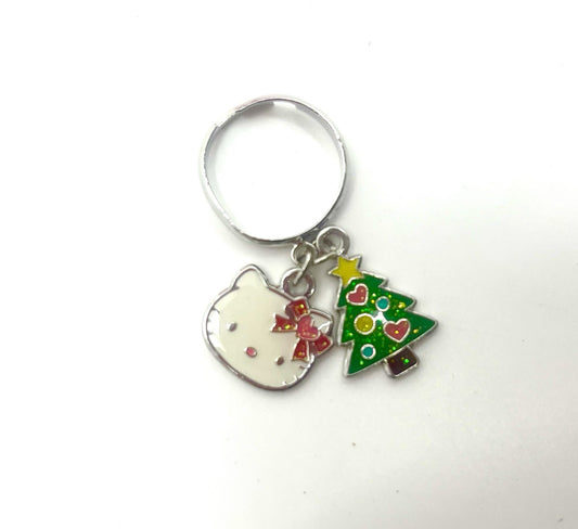 2010 Sanrio Hello Kitty Adjustable Ring w/ Charm – Rare Vintage Jewelry