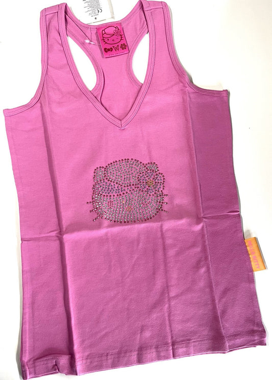 Hello Kitty Bling Tank Top Hot pink Medium NWT 2006 Sanrio RARE!