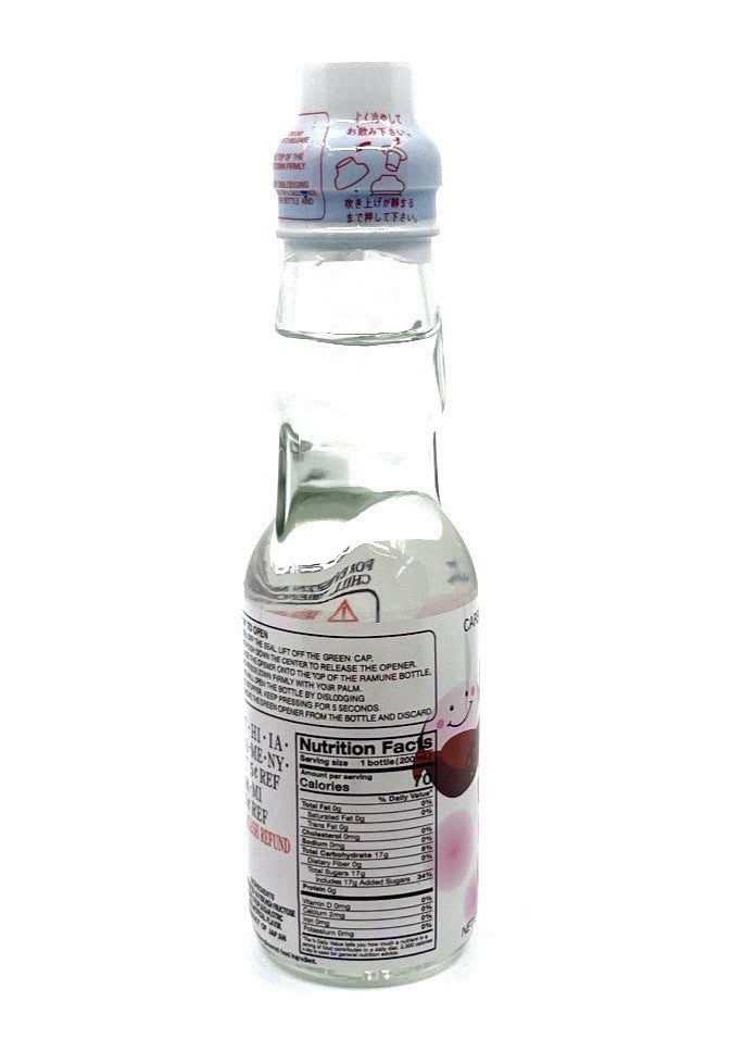 Ramune (6)bottles Lychee flavor Japanese Marble Soda