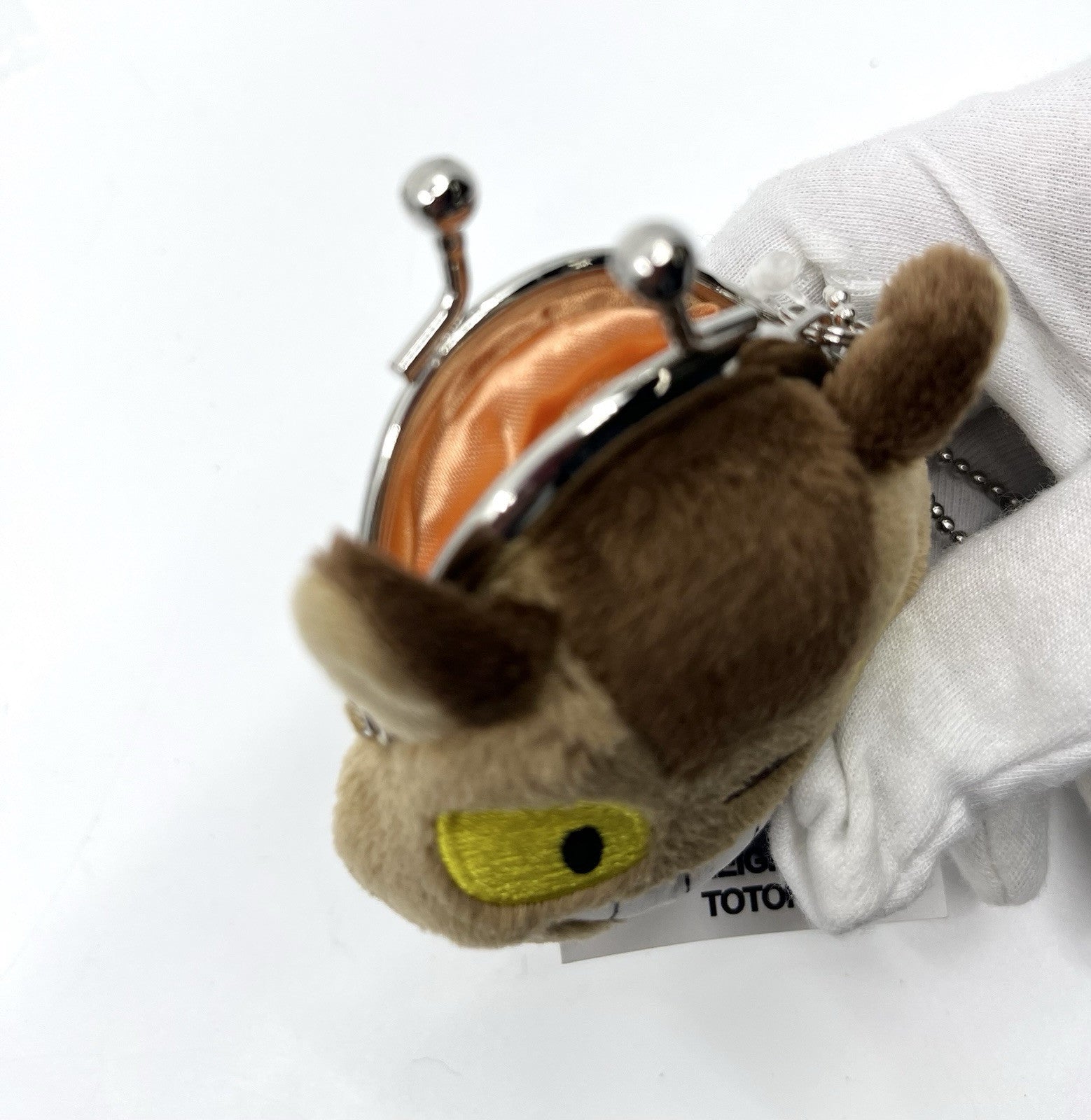My Neighbor Totoro Catbus Plush Coin Purse w/ Metal Bead. New.