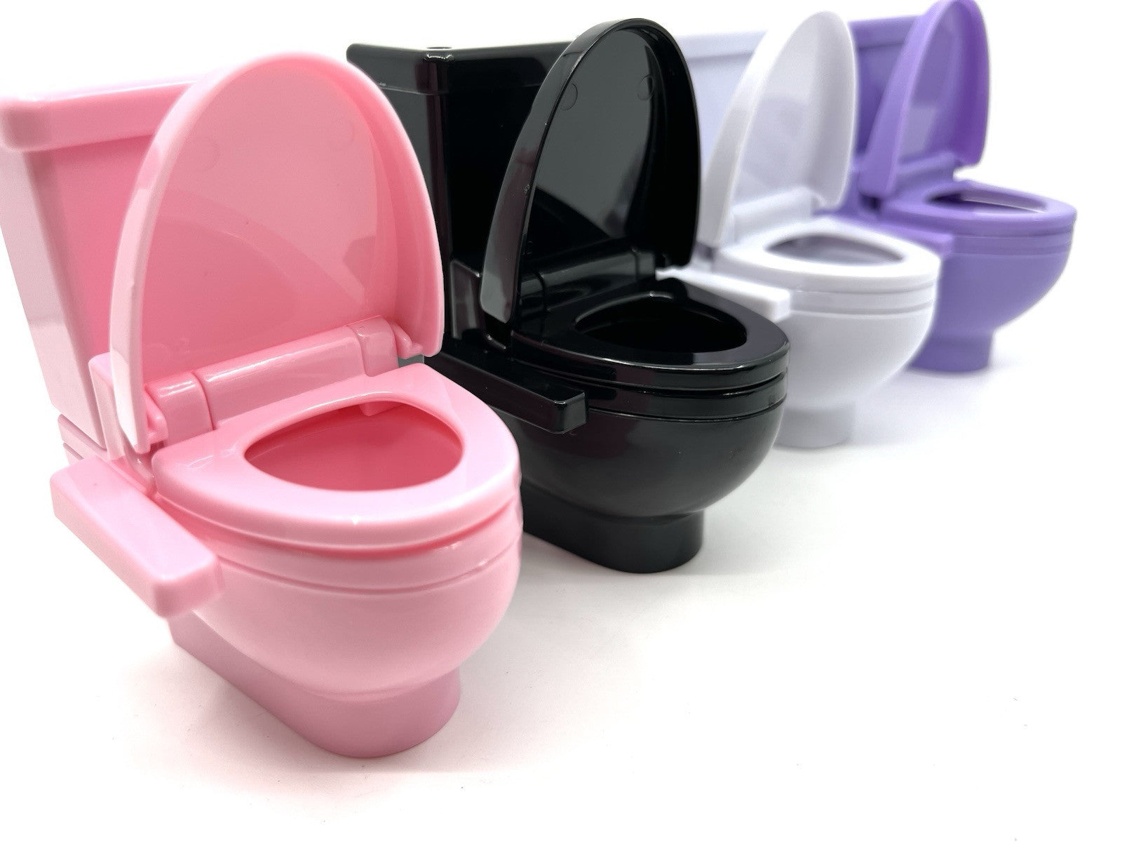 Mini Toilet Bidet Dollhouse Miniature Furniture Japanese  Bathroom Purple Sealed