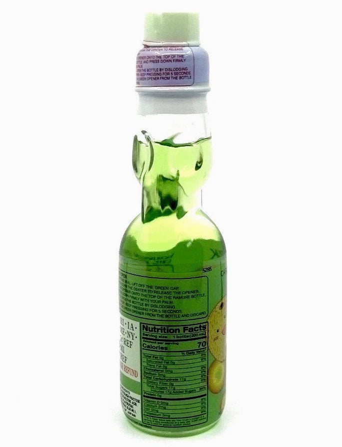Ramune (6)bottles Kiwi flavor Japanese Marble Soda
