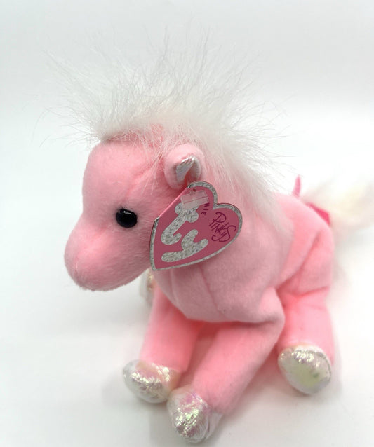Ty Pinkys Beanie Baby DAZZLER Pink Pony 8.5” NWT Plush Stuffed Toy Valentines