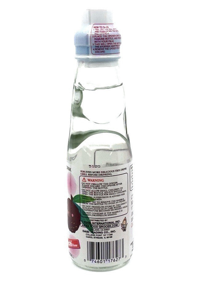 Ramune (6)bottles Lychee flavor Japanese Marble Soda