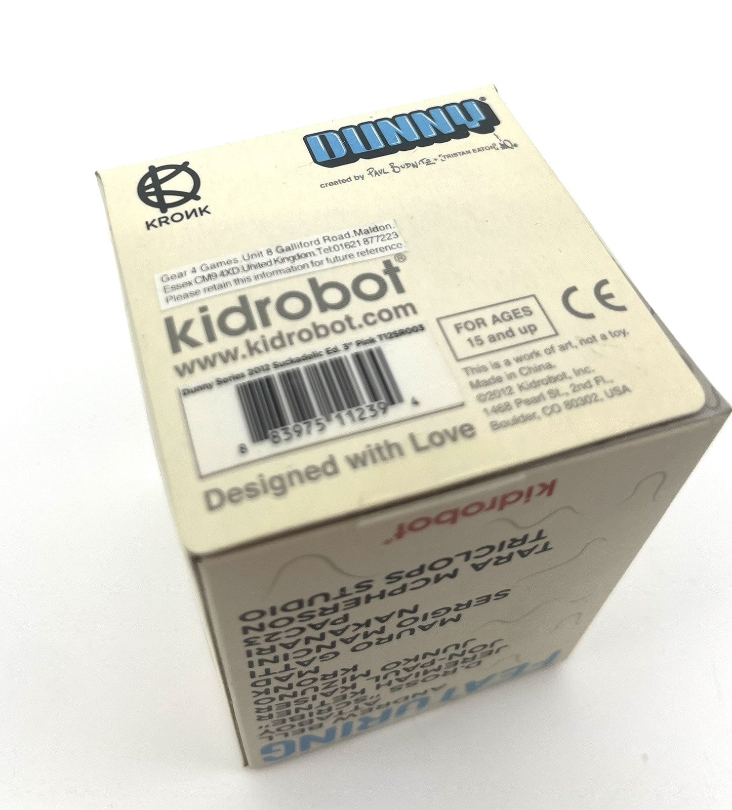 Kidrobot Dunny 2012 Gay Empire Suckadelic  by Sucklord pink 3" Unopened