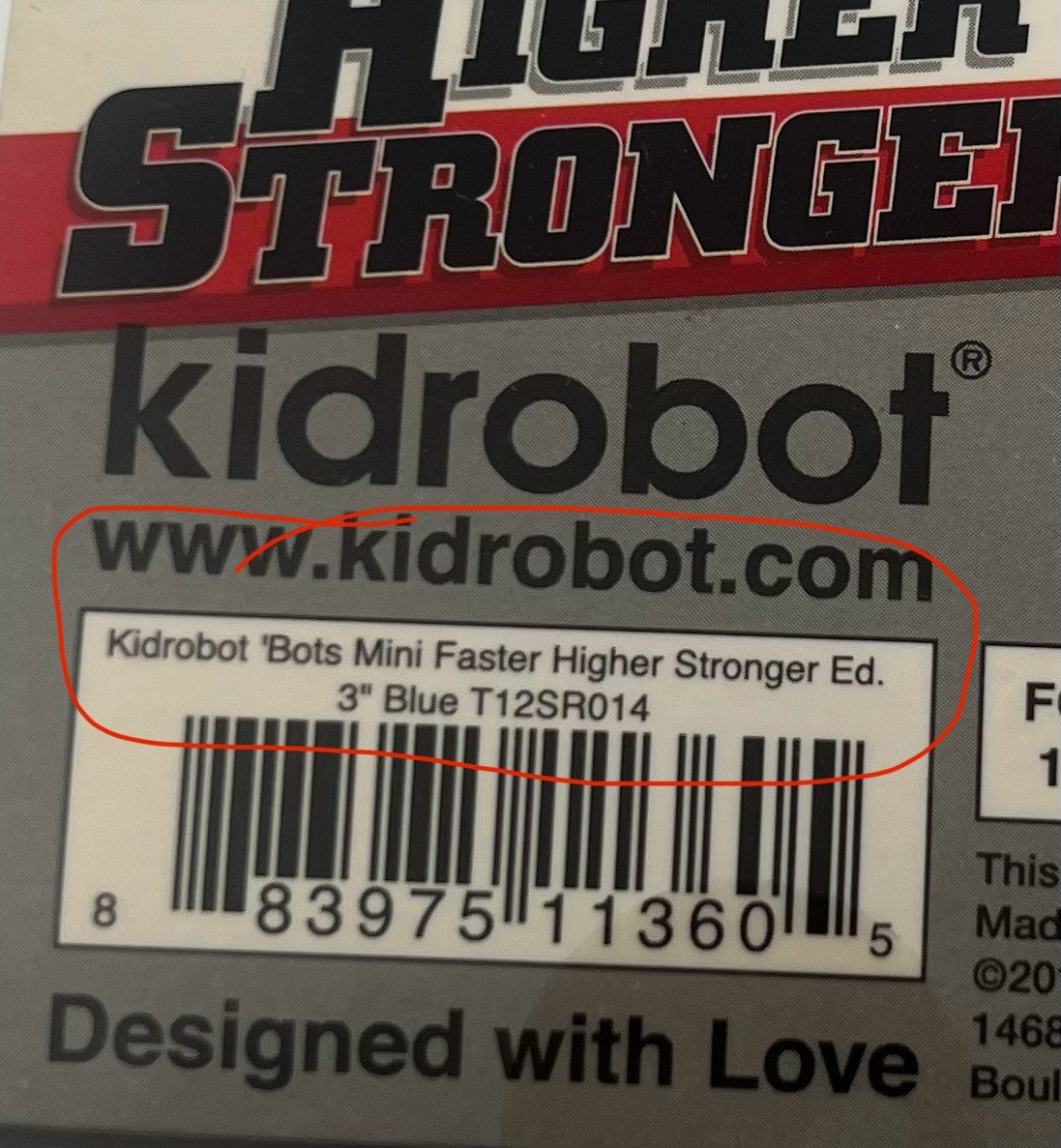 Kidrobot - Bots Higher Faster Stronger 3" Blue , Case Exclusive Chase Unopened