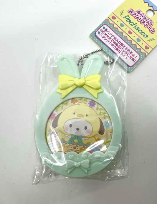 Sanrio Pochacco  Tin Badge & Stand Charm (EASTER) from JP