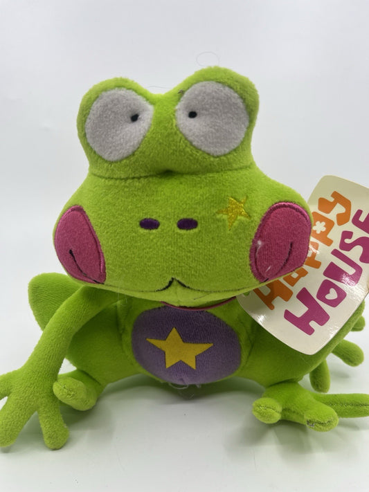Frog plush Happy House toys 7in vintage