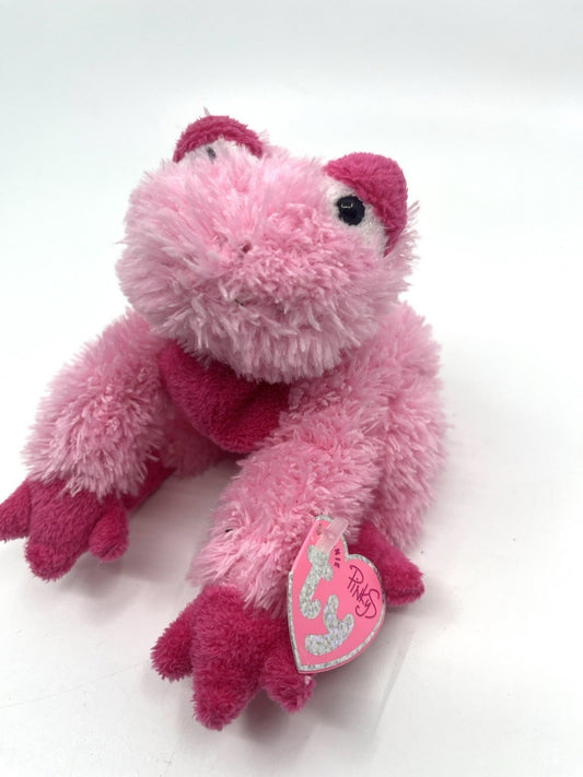 Ty Pinkys Beanie Baby DAZZLER Pink Frog 8.5” NWT Plush Stuffed Toy Valentines