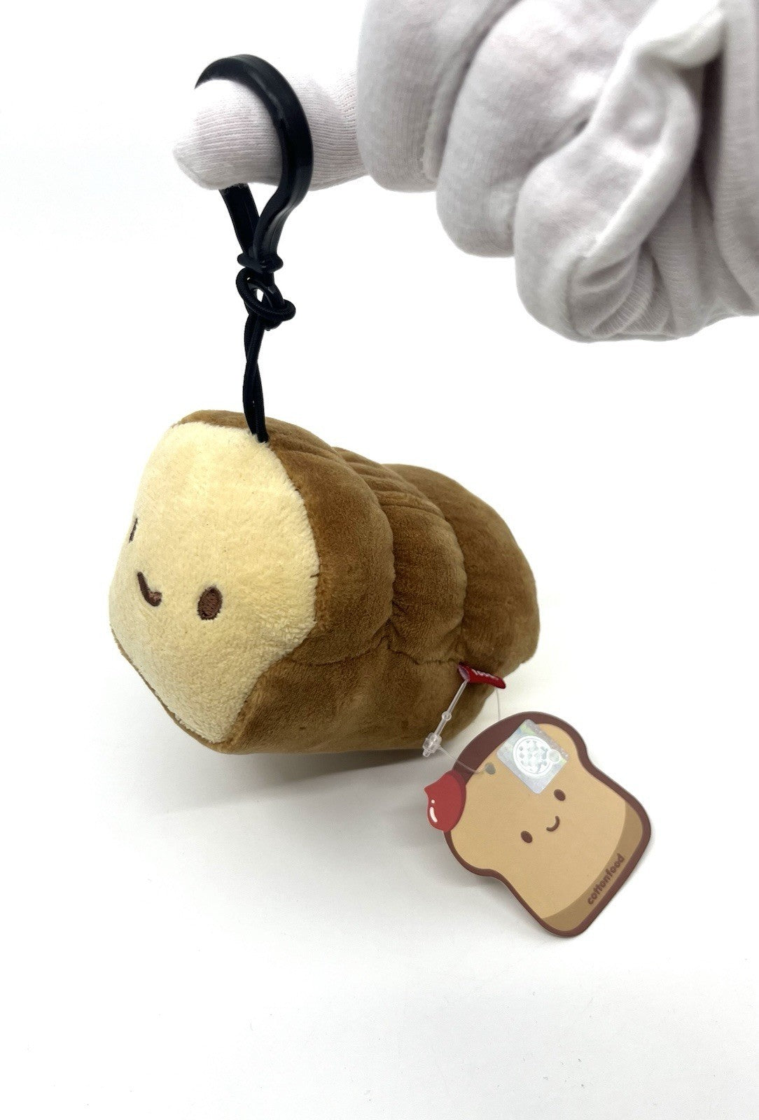 Loaf of bread SMALL Backpack Dangler Plush charm. Super Soft. 3” X 3” X 6”