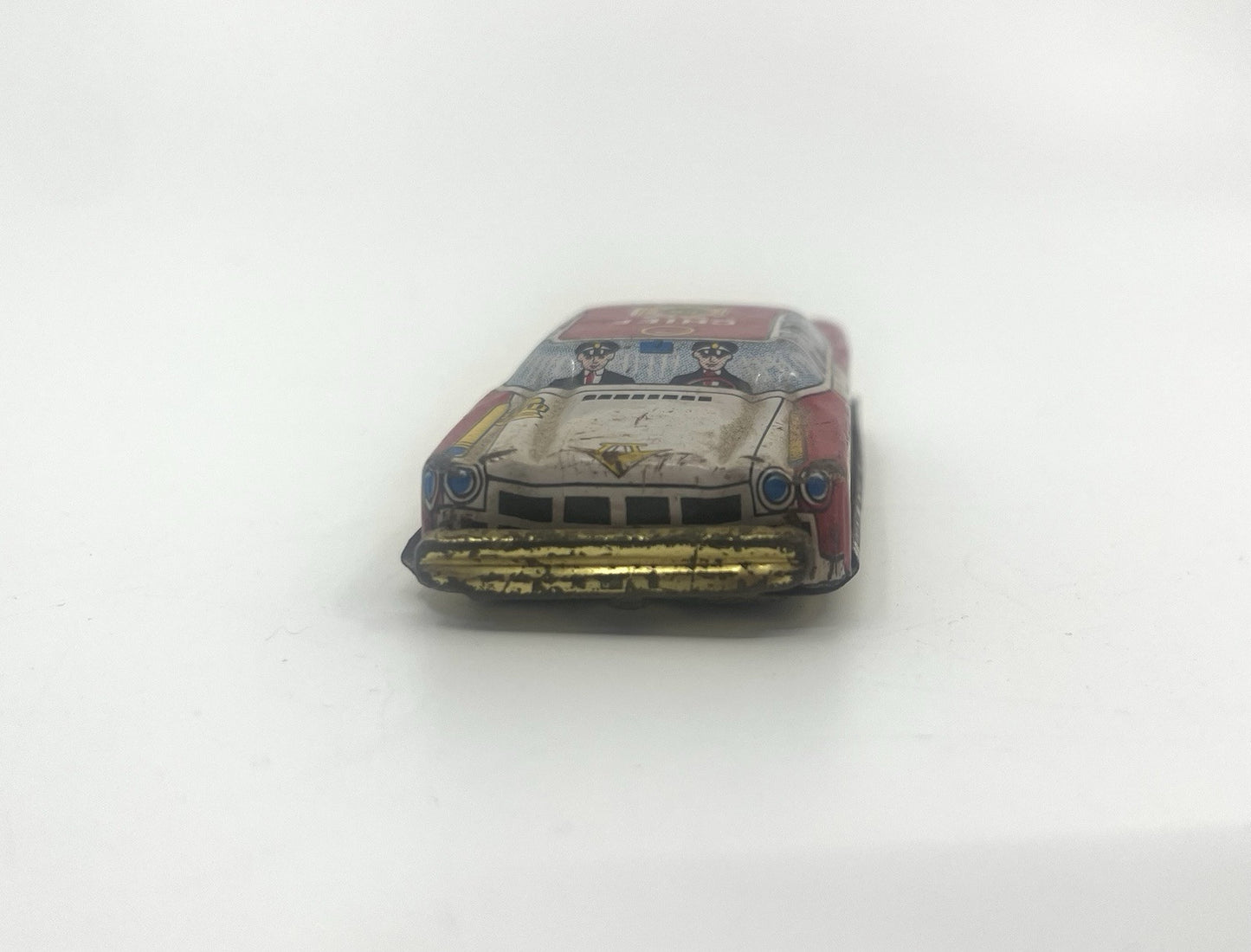 Vintage Tin Toy Fire Department Chief Car Friction Japan No Wheels
